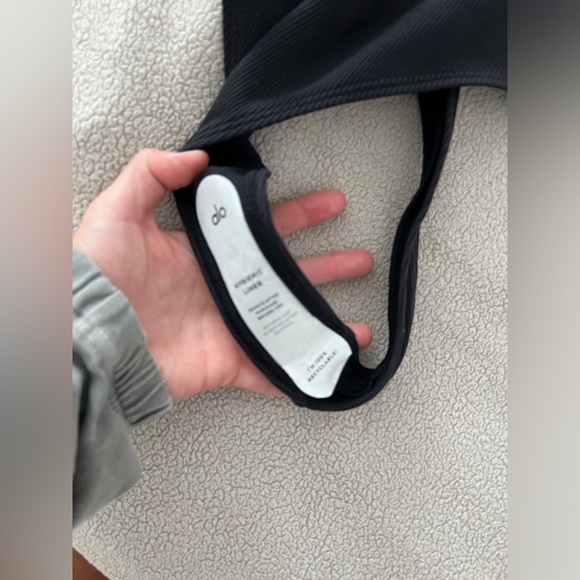 alo yoga goddessrib prime time halter bodysuit - Picture 4 of 7